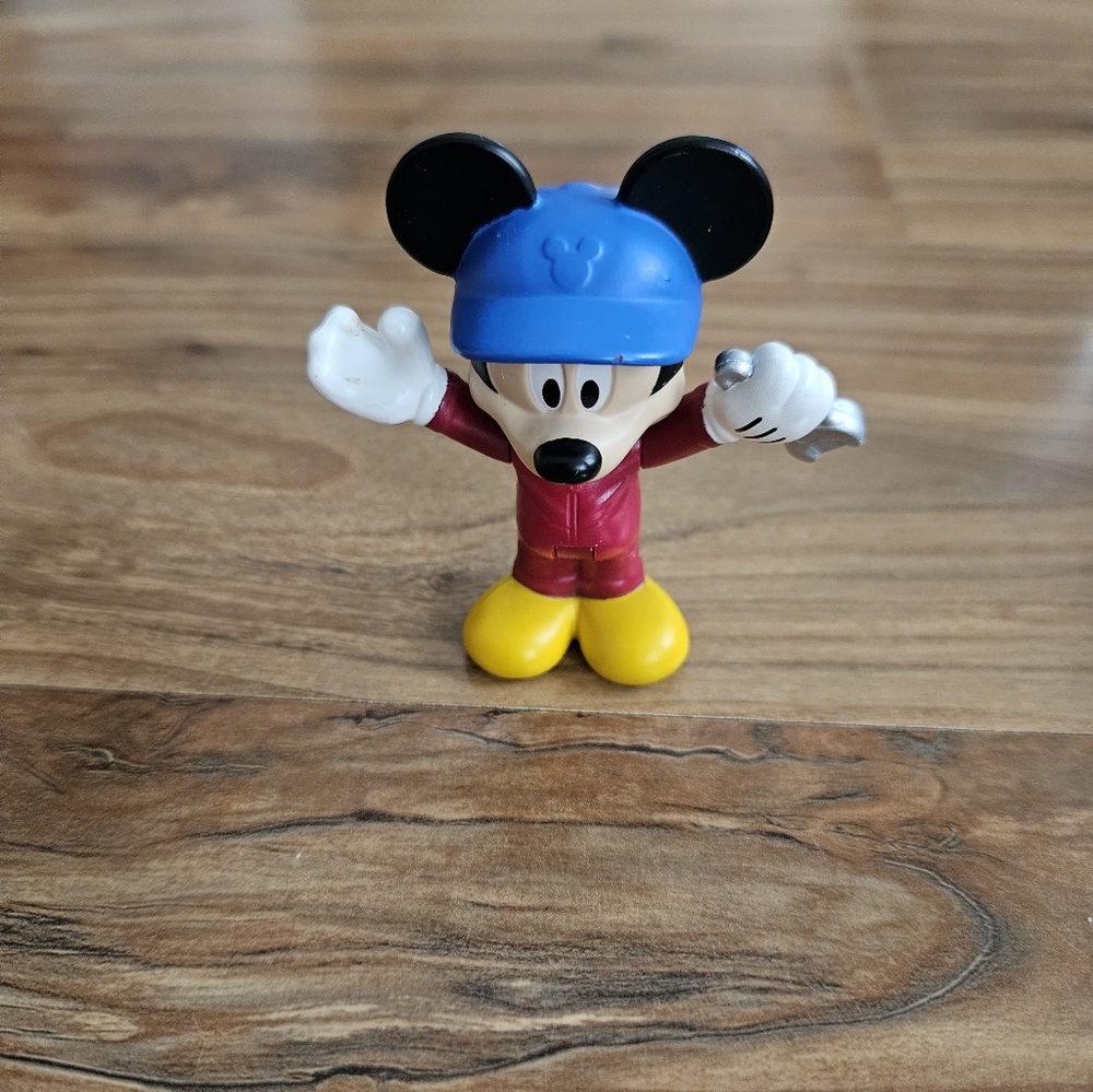 Mickey Mouse Action Figure with Blue Helmet and Yellow Shoes